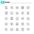 25 Baking icon set. vector background