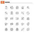 25 Baking icon set. vector background