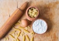 Baking ingedients. pasta Royalty Free Stock Photo