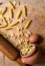 Baking ingedients. pasta Royalty Free Stock Photo