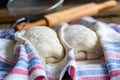 Baking Italian ciabatta.