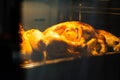 Baking a large chicken in the oven