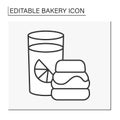 Baking line icon