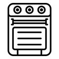 Baking machine oven icon, outline style