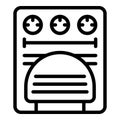 Baking oven icon, outline style