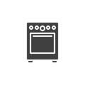 Baking oven vector icon