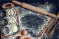 Baking pastry ingredients Royalty Free Stock Photo