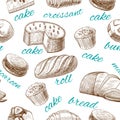 Baking pastry seamless wallpaper