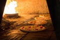 Baking pizza oven Royalty Free Stock Photo