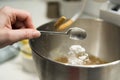 Baking powder leaving teaspoon Royalty Free Stock Photo