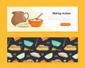 Baking Recipes Landing Page Template, Culinary School, Class, Cooking Recipe, Homemade Food Cartoon Vector Illustration