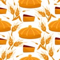 Baking seamless pattern with pies