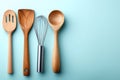 Baking set tools arranged on colorful background for creative culinary projects Royalty Free Stock Photo