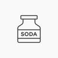 Baking soda icon vector Royalty Free Stock Photo