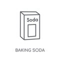 baking soda linear icon. Modern outline baking soda logo concept