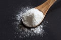 Baking soda sodium bicarbonate on a wooden spoon Royalty Free Stock Photo