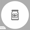 Baking soda vector icon sign symbol Royalty Free Stock Photo