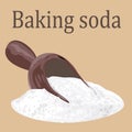 Baking soda vector illustration