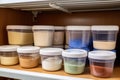 baking supplies stored in airtight containers