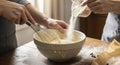 Baking Together with Flour and Batter Royalty Free Stock Photo
