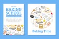 Baking Tool and Ingredients Banner Design Vector Template