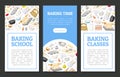 Baking Tool and Ingredients Banner Design Vector Template