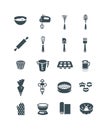 Baking tools simple pictograms flat vector icons