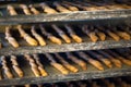 Baking trays with breadsticks