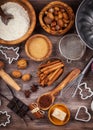 Baking utensils and ingredients