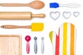 Baking utensils from top view