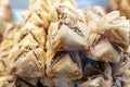 Baklava pieces on display, close-up Royalty Free Stock Photo