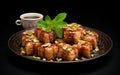 Baklava dish on the white background -Generative Ai Royalty Free Stock Photo
