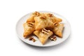 Baklava Isolated, Small Ramadan Dessert, Eastern Sweet Filo Pastries, Turkish Honey Baklawa, Oriental Desert