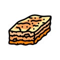 baklava pastry greek cuisine color icon vector illustration