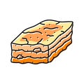 baklava pastry greek cuisine color icon vector illustration