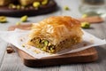 Baklava pistachio pastry. Generate Ai Royalty Free Stock Photo