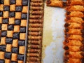 Baklava sweets - various flavors and fillings