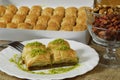 Baklava - turkish dessert -baklawa Royalty Free Stock Photo