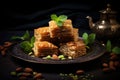 Delicious baklava dish