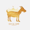 Bakra eid al adha festival greeting design