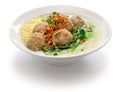 Bakso, indonesian meatball soup with noodles Royalty Free Stock Photo