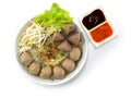 Bakso Meatballs Noodles with Soup Royalty Free Stock Photo