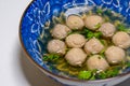 Details of fresh beef meatballs in the bowl Royalty Free Stock Photo