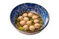 Details of fresh beef meatballs in the bowl Royalty Free Stock Photo