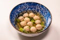 Details of fresh beef meatballs in the bowl Royalty Free Stock Photo