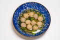 Details of fresh beef meatballs in the bowl Royalty Free Stock Photo