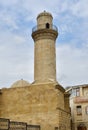 Baku, Azerbaijan, Beyler Beylyar, Beglyar minaret of mosque of 1894-1895 years of construction, Ilyas Efendiyev street, 47