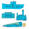 Baku Azerbaijan Colored Landmarks