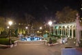 Baku, Azerbaijan - 2018: Garden water fountain of Youth. Fountain Square and the city Park in the center of Night Baku. Royalty Free Stock Photo