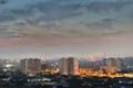 Baku, Azerbaijan - July 18, 2018: Baku City skyline with urban skyscrapers at sunset, Azerbaijan. Royalty Free Stock Photo